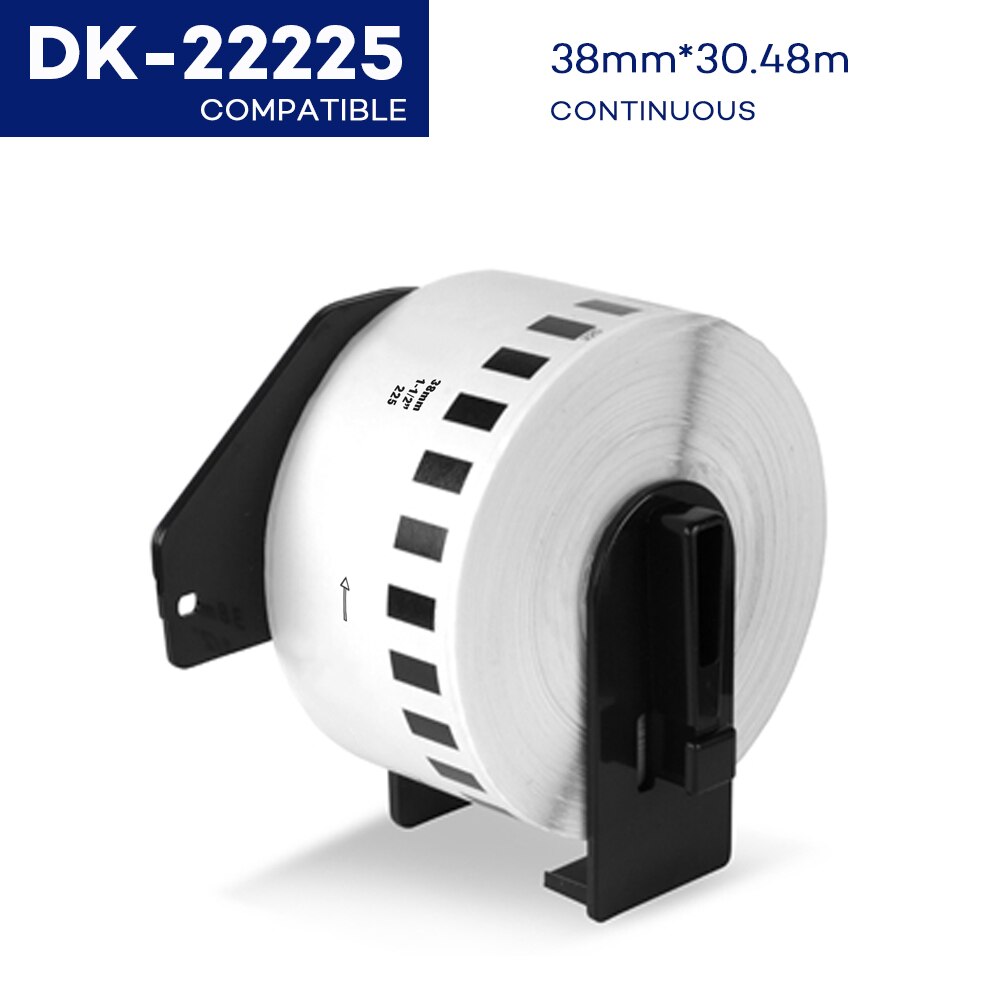 2 rollos de papel térmico Compatible con impresora de etiquetas Brother, DK-22205 continuo, troquelado, etiquetas de dirección estándar para QL570, DK-11204