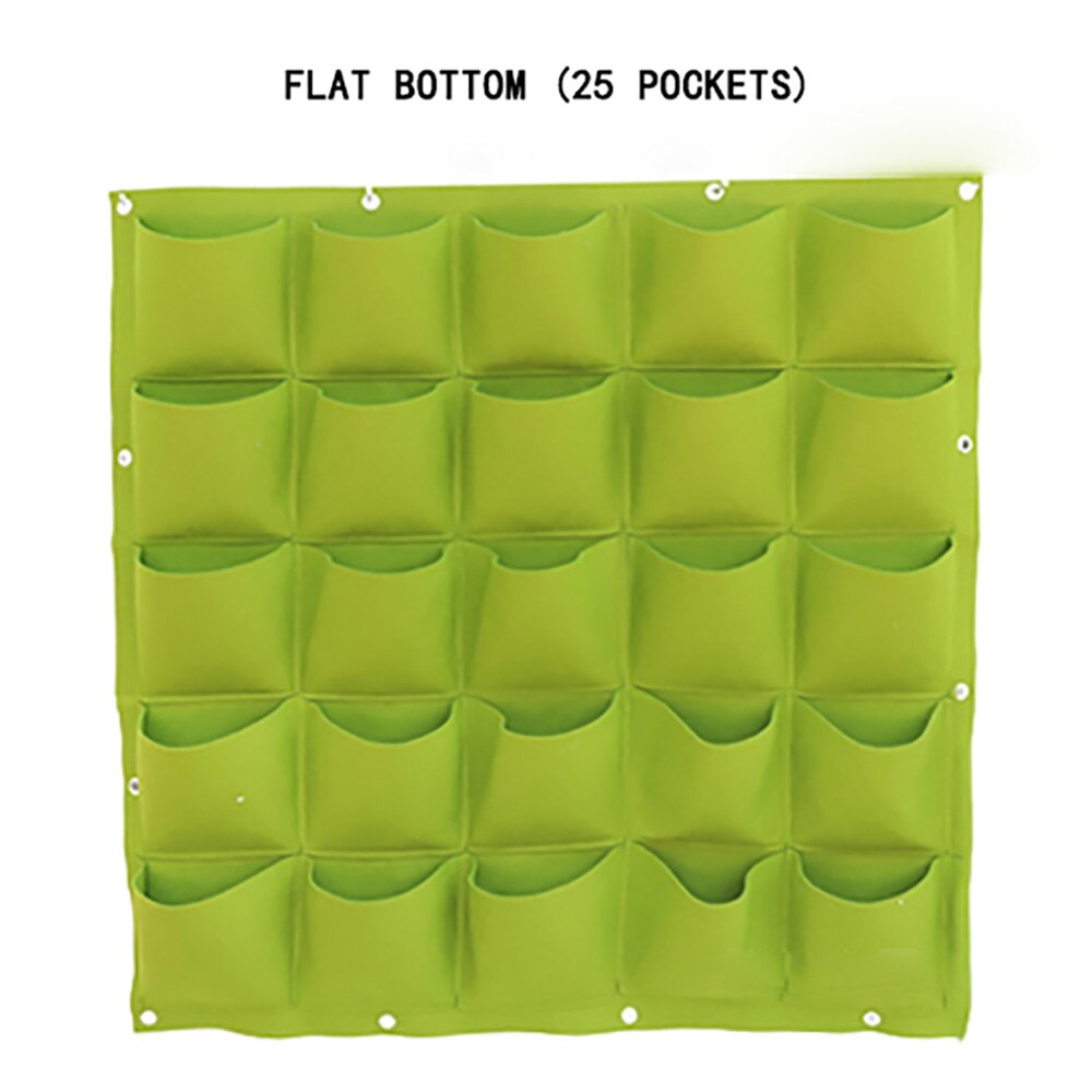 Wall Mount Hanging Planting Bags Home Supplies Multi Pockets DIY Grow Bag Planter Vertical Growing Vegetable Living Garden Bag: 25 pockets  (S)