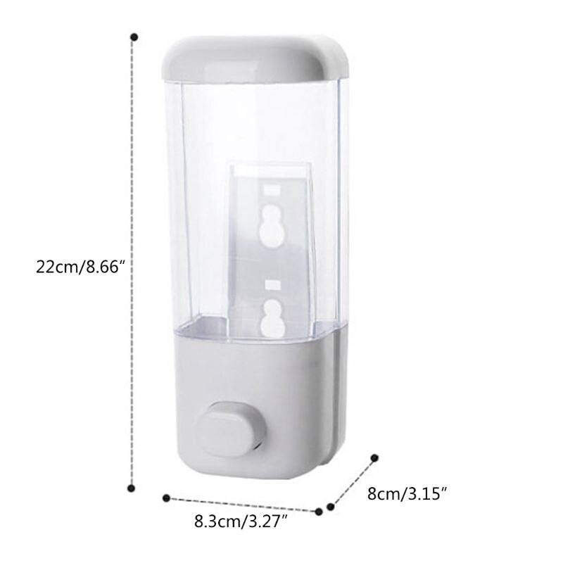 500ml badeværelses sæbe dispenser vægmonteret selvklæbende shampoo beholder håndpress klar flydende lotion enkelt slot opbevaring