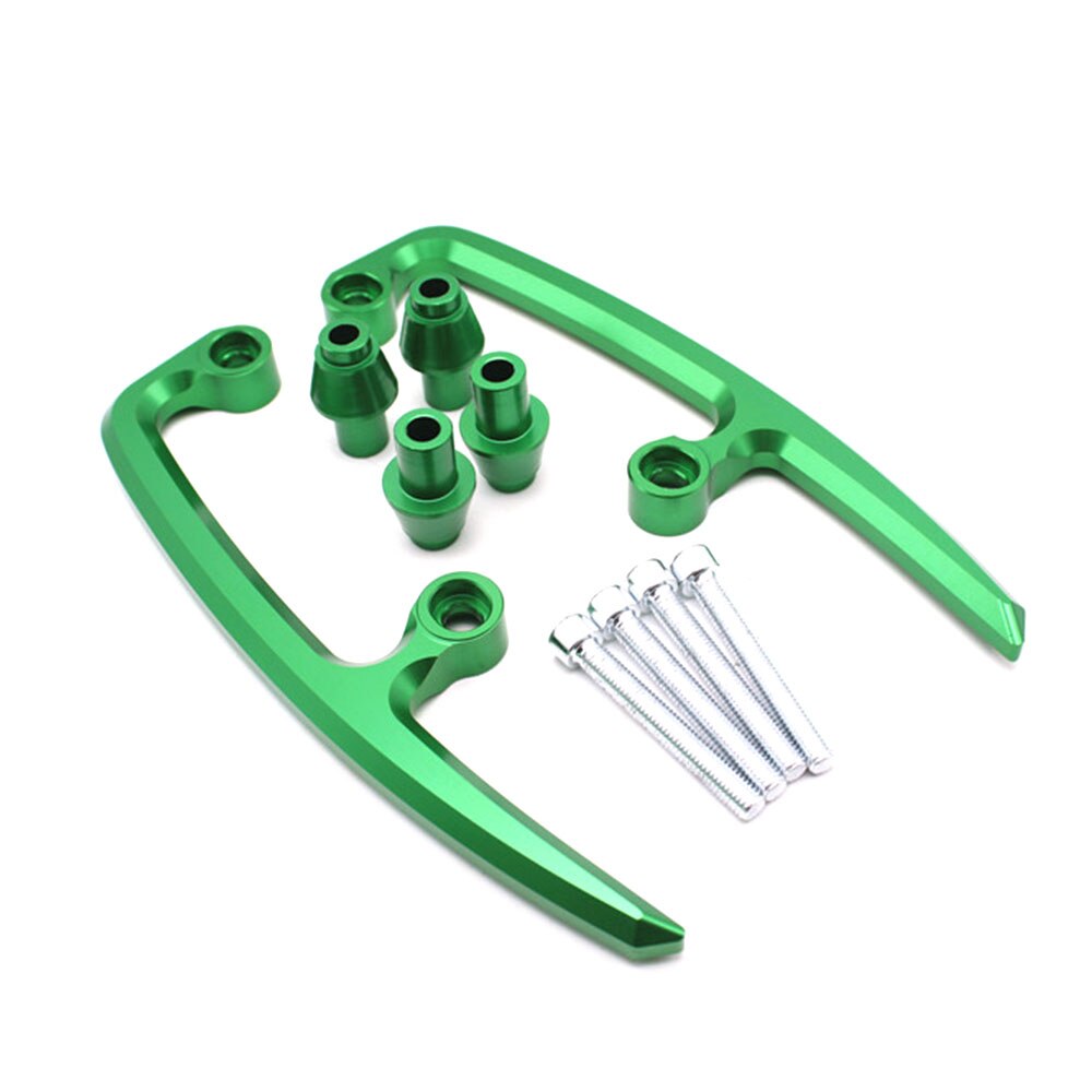 Motorcycle Rear Grab Bars Rear Seat Pillion Passenger Grab Rail Handle For Kawasaki Z650: green