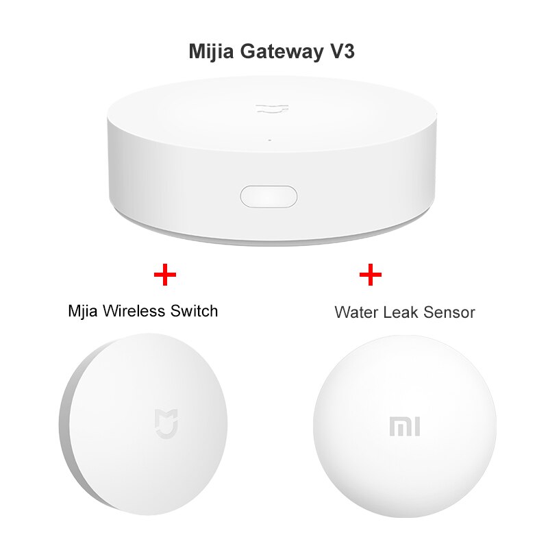 Xiaomi Smart Home Kit Mi Mijia Gateway V3 Zigbee Door Window Sensor Human Body Sensor Water Flood Leak Detect Work With Mi Home: Set C