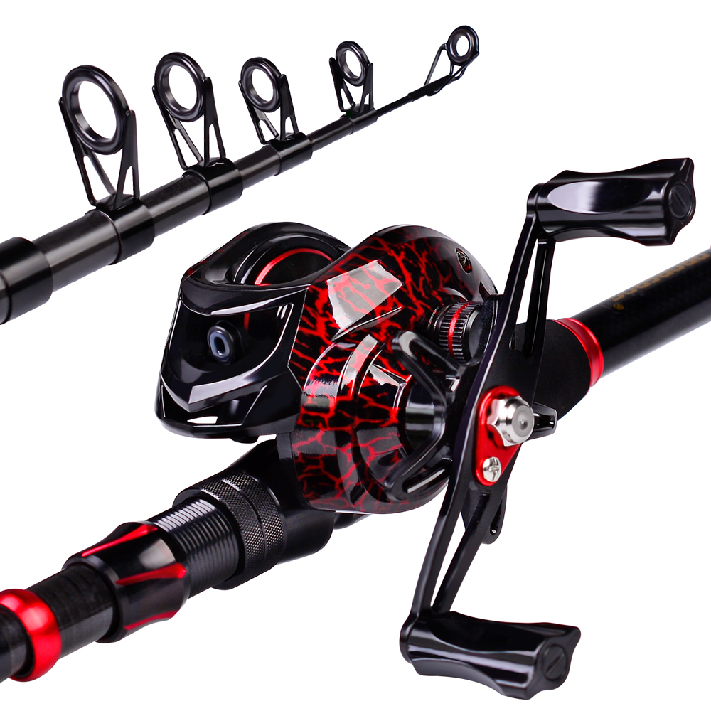 Canne à pêche Baitcasting ultralégère et rapide en carbone, 1.92m ou 2