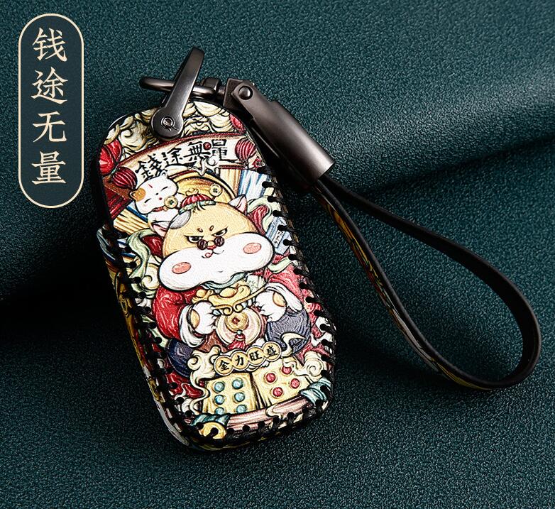 Leren autosleutelhoesje met afstandsbediening voor kia sportage ceed sorento cerato forte  kx3 kx5 k3s rio  k2 k3 sportage: 05 / Voor sleutel a