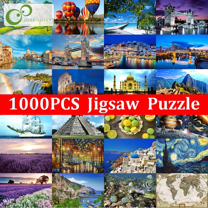 70*50cm 1000 pezzi di Puzzle di puzzle di Montaggio foto di Paesaggio di puzzle giocattoli per adulti i bambini giochi per bambini Giocattoli educativi ZXH