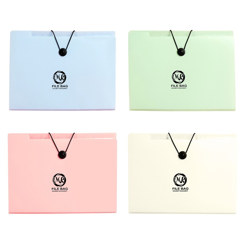 Expanding File Organizer with Index Stickers Elastic String A4 Accordion File Folder Document Organizer Folder Portable YYDS