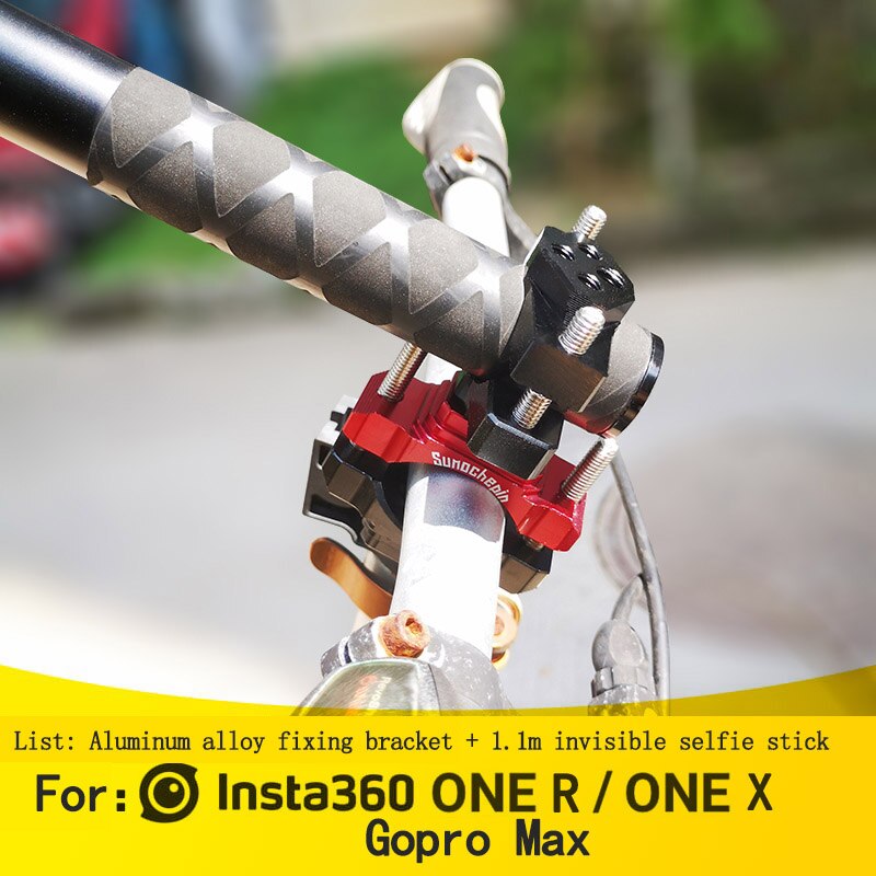 Motorcycle Camera Monopod Holder Handlebar Mount Bracket for GoPro &amp; Insta360 One X2 R bicycle Invisible Selfie Stick Accessory: Option 3