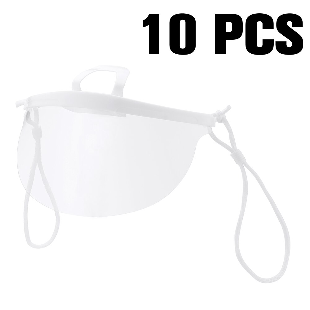 10pcs/Set Transparent Masks Permanent Anti Fog Catering Food Hotel Plastic Kitchen Restaurant Masks