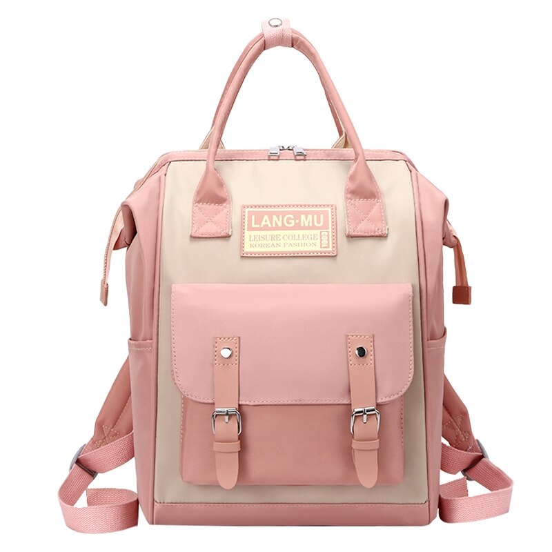 Shoulder Mommy Bag Multi-Functional Mother and Child Diaper Bag: Pink Blue