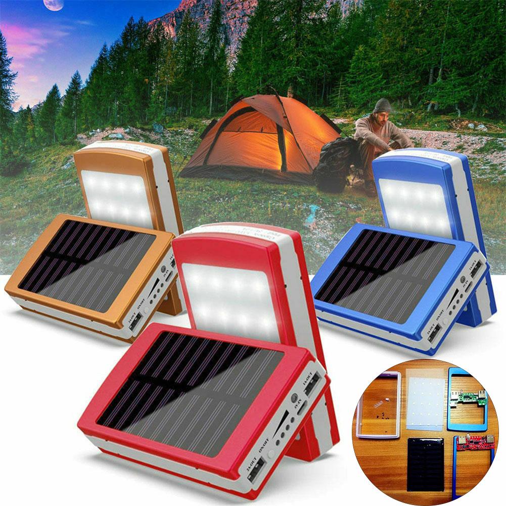 5V/1A, 2A Portable lumière de double LED USB 5 cellules 18650 chargeur de batterie boîte batterie Portable solaire bricolage étui accessoires en alliage