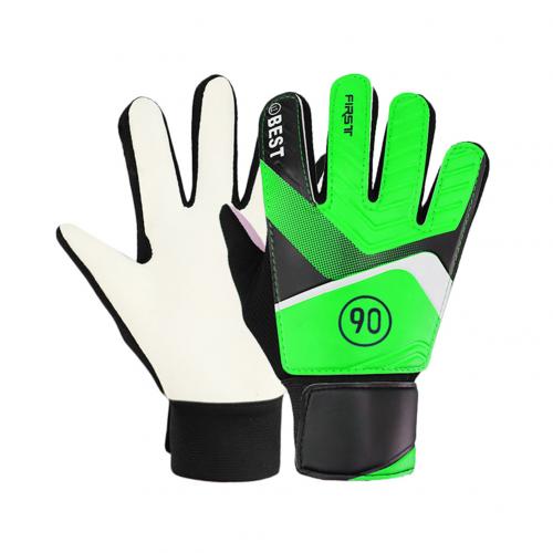 Soccer Goalie Gloves Full Finger Hand Protection Children Football Goalkeeper Glvoes: Green6