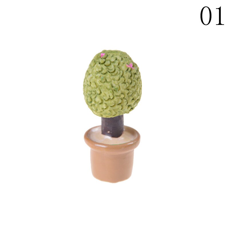 Dollhouse Succulent Plant Office Resin Desktop Birthday Flower Home Decor Craft DIY Miniature Ornament Furniture Toys: 10