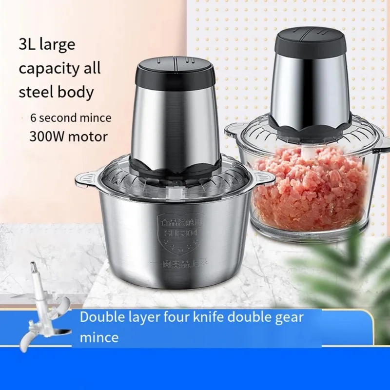 2l 3l elektrisk kødhakker 220v stk. kødhakker i rustfrit stål køkkenmixer blender maskine hakker foodprocessor