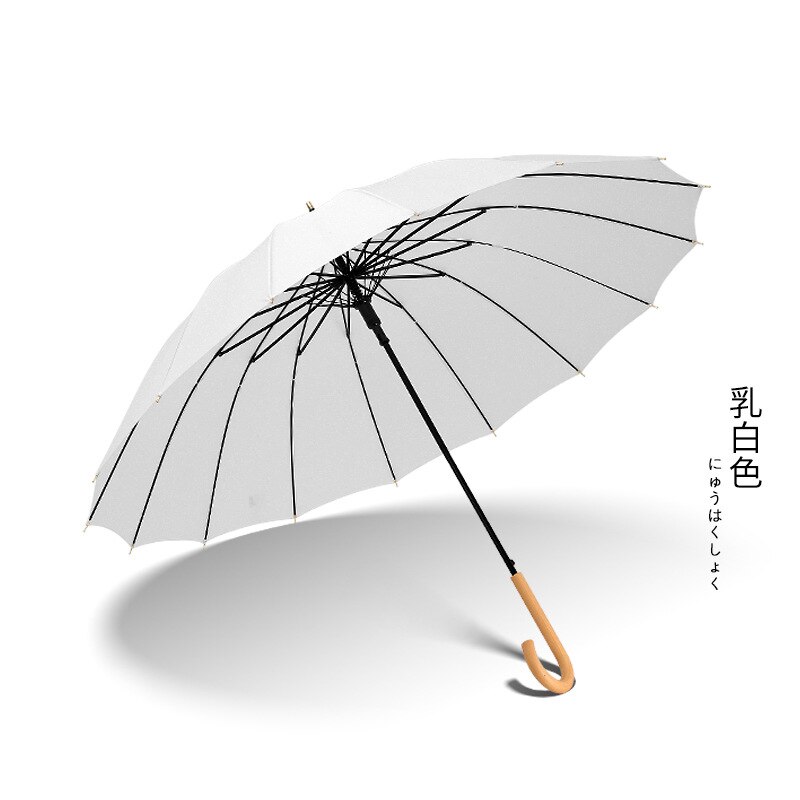 Long Handle Umbrella Parasol Dancing Umbrellas Wooden Handle Craft Women's Umbrella For Wedding Decoration: u white