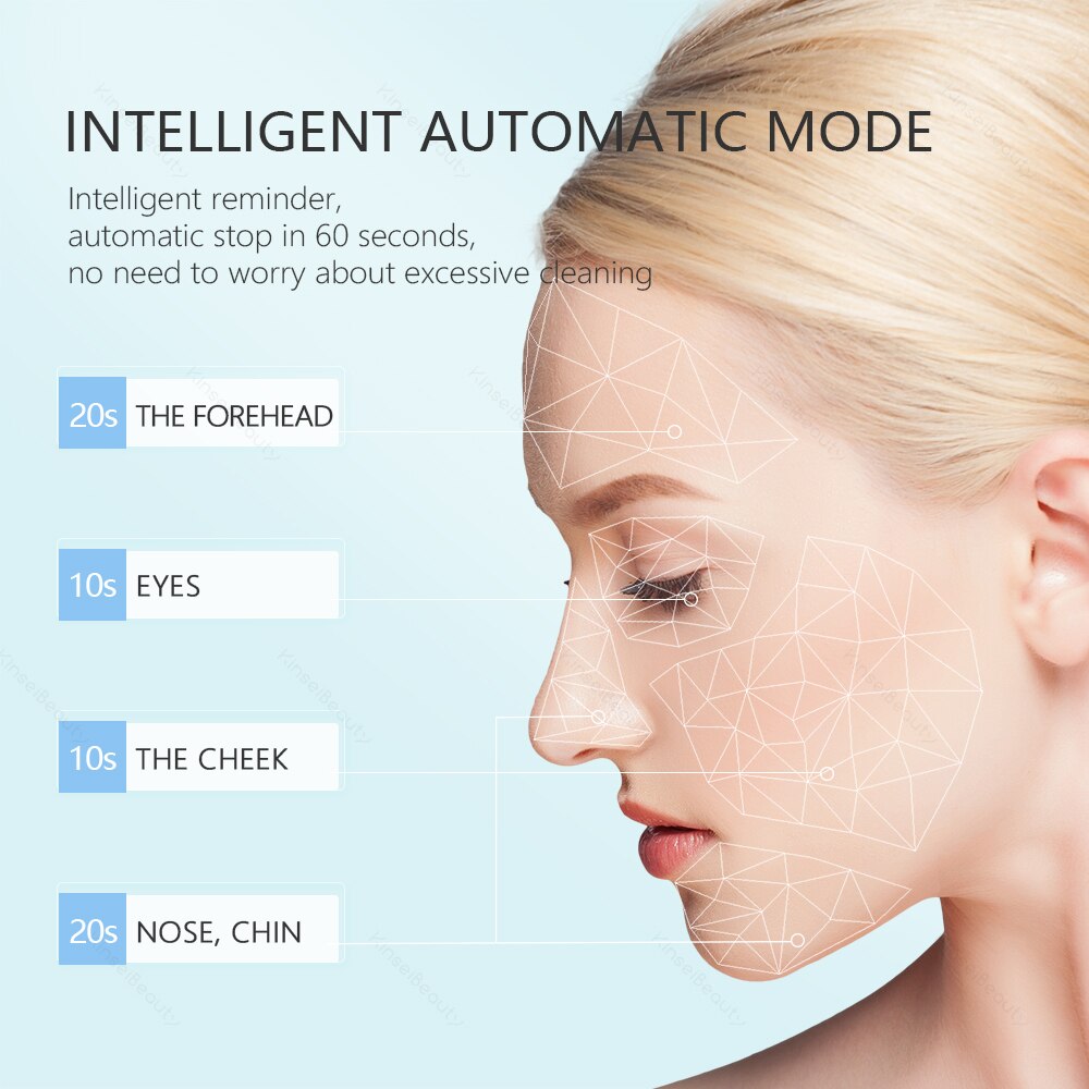 Cepillo de limpieza Facial para uso doméstico, limpiador Facial eléctrico, puntos negros, impermeable, ultrasónico, Peeling, herramienta de belleza de masaje giratorio