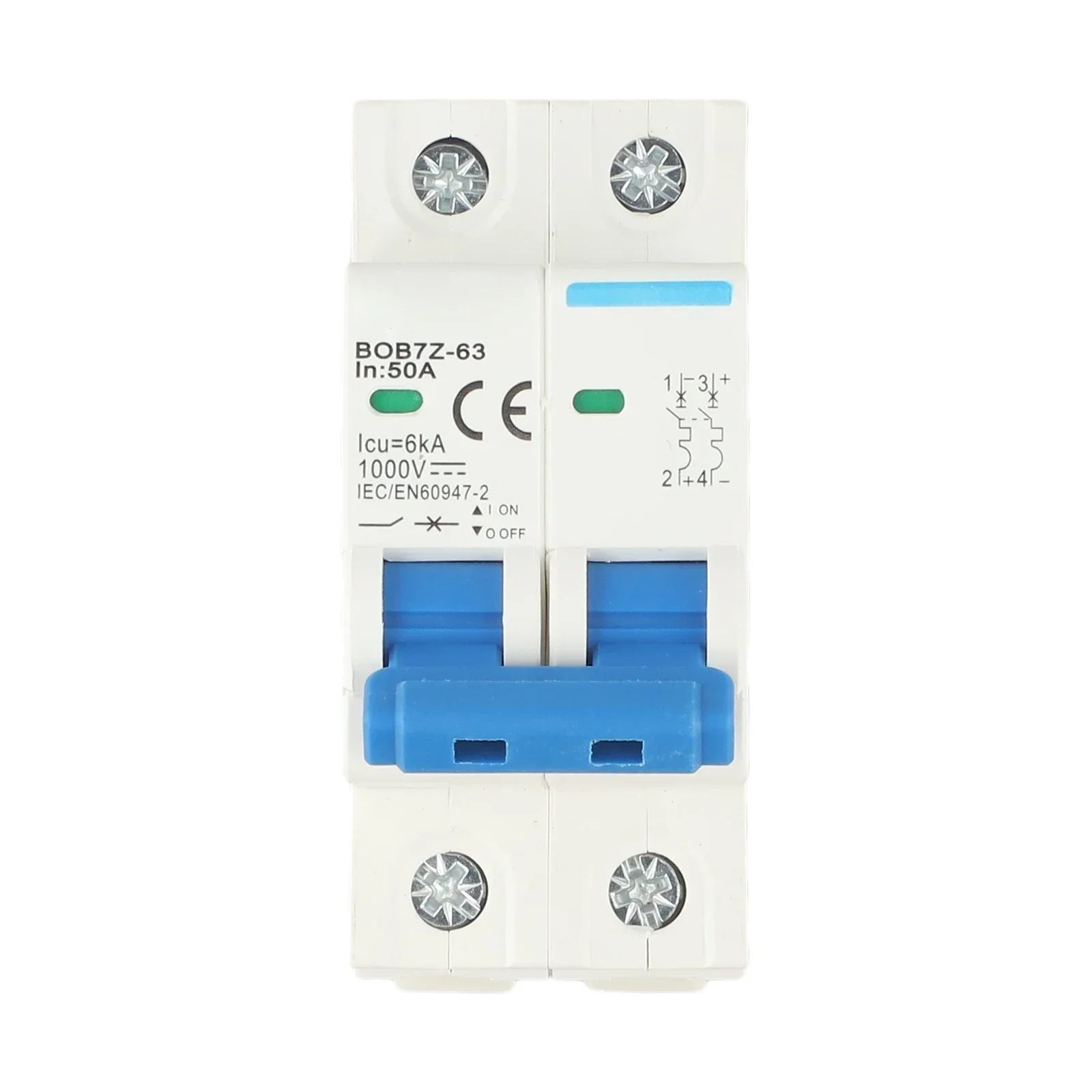 DC Stroomonderbreker 1000V 2 Pole Dubbele MCB Solar PV 6 10 16 20 32 40 50 63 Amp Solar vervangende Accessoires Voor Huishoudelijke