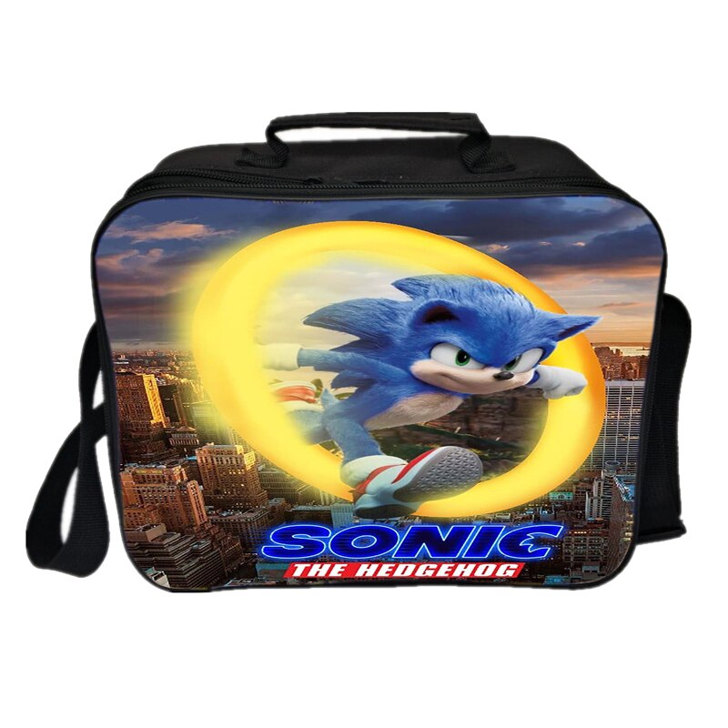 Sonic Mittagessen Tasche Picknick Isolierung Tasche Neue Studenten Kühlen Arbeiter Mittagessen Box Jungen Mädchen Jugendliche Kind Cartoon Tasche