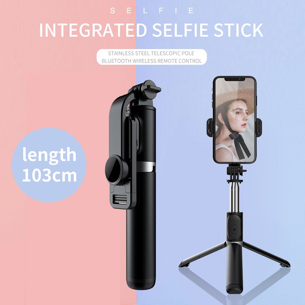 Q02 Draadloze Bluetooth Selfie Stick Opvouwbare Monopods Universal Statief Voor Smartphones Voor Actie Camera Accessoires