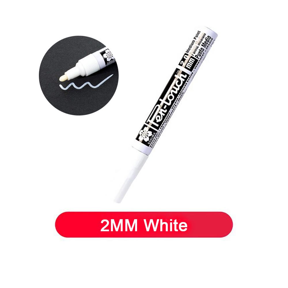 Rotulador líquido cromado a prueba de decoloración, herramienta de arte de pintura pintada a mano, Album DIY: white-2mm