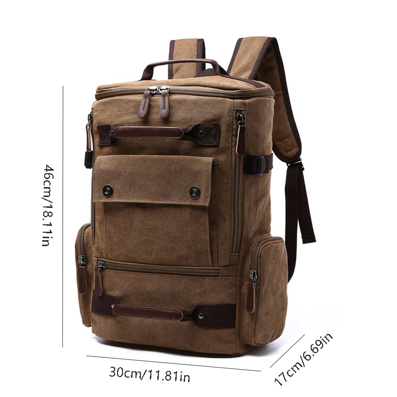Men's Backpack Vintage Canvas Backpack School Bag Men's Travel Bags Large Capacity Backpack Laptop Backpack Bag Rucksack