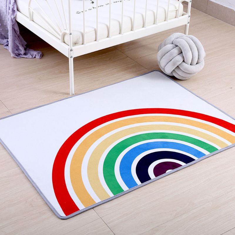 2 Pcs Kids Room Rainbow Carpet Crawling Pad Non-slip Baby Play Mat Game Rug Children Hoom Nursery Decor J60B