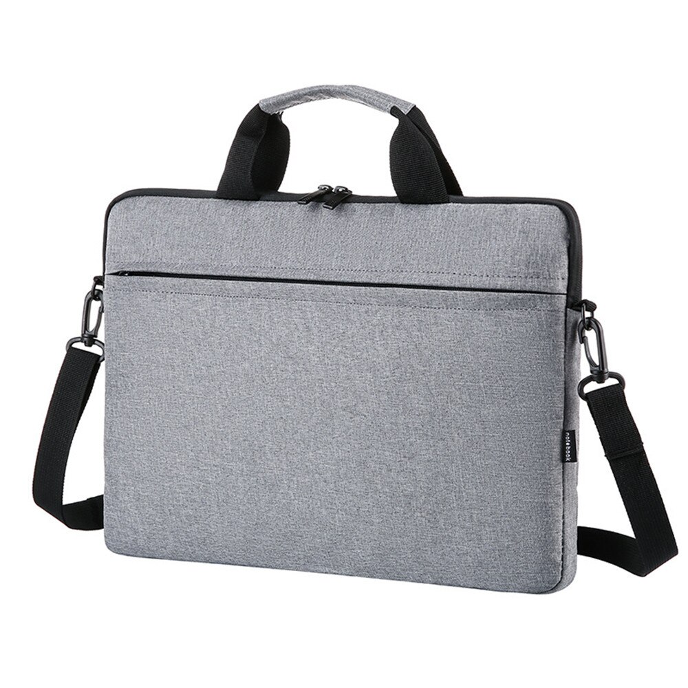 Laptop Bag 15 Inch Notebook Handbag Light Portable Computer Document Briefcase Bag For Men Women Document Organizer Storage Bag: grey