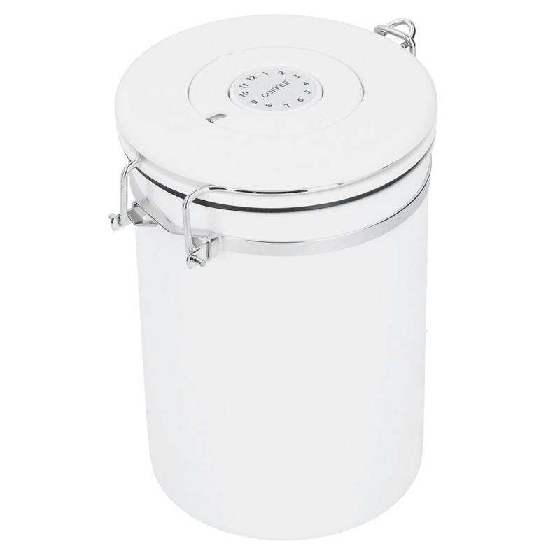 Coffee Canister Stainless Steel Sealed Canister Coffee Flour Sugar Container Storage Jar with Release Valve