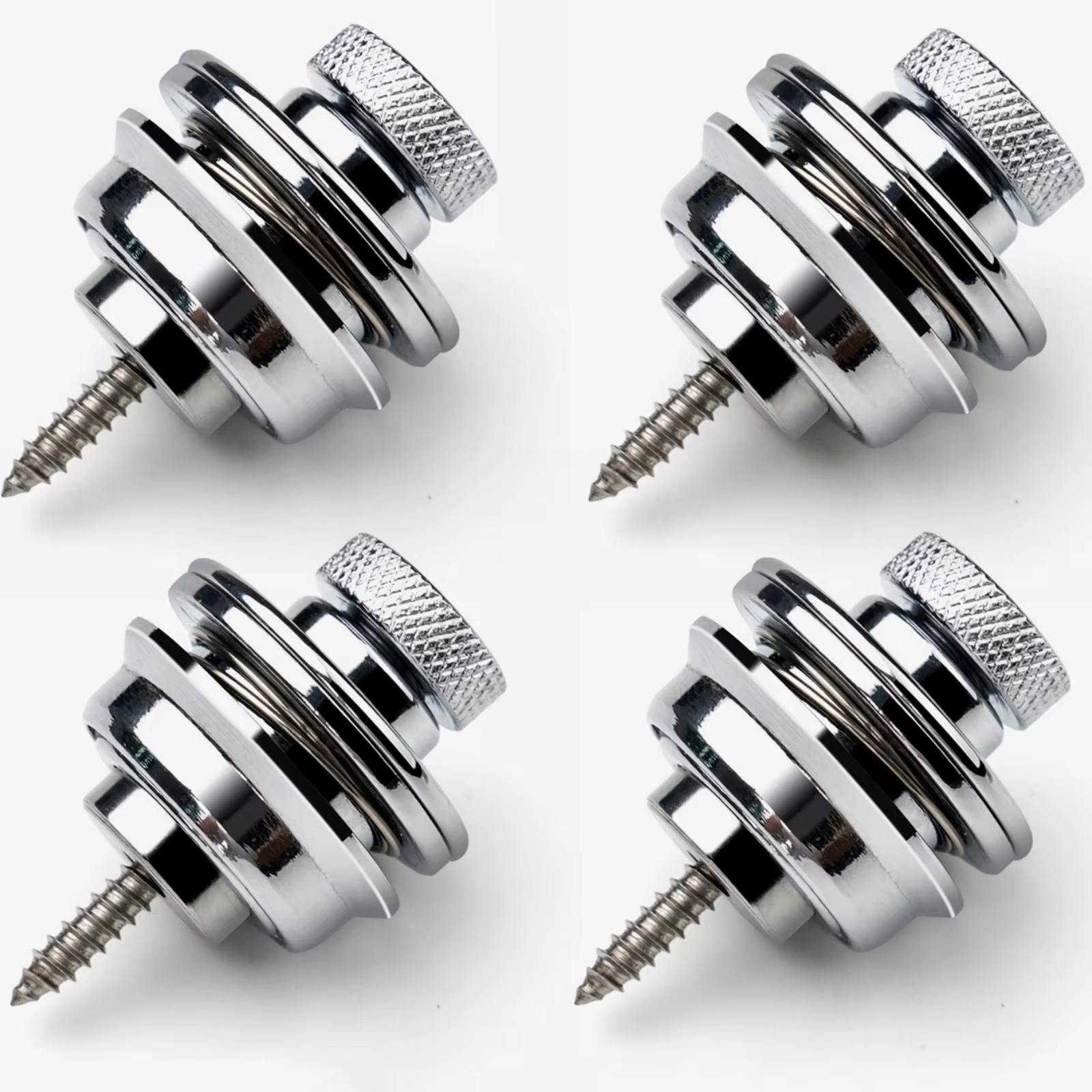 Blocco tracolla per chitarra 1 pezzo Straplock di sicurezza con pulsante in metallo resistente per chitarra acustica elettrica basso ukulele: Viola