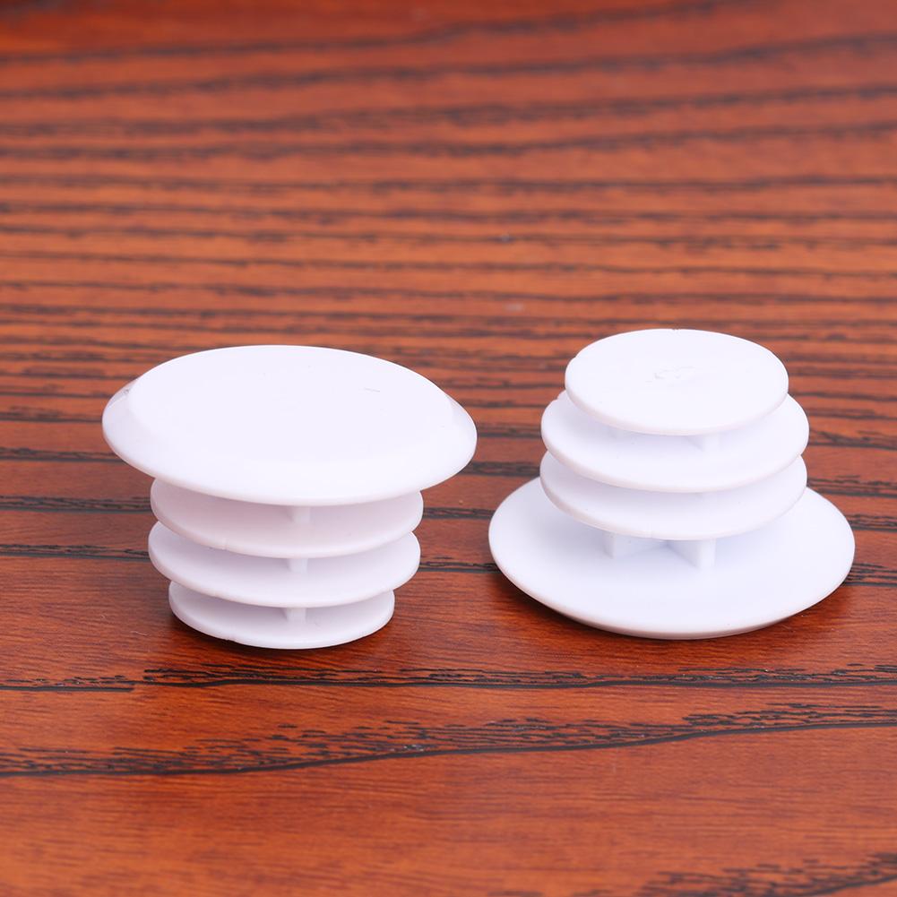 2pcs Bicycle Handlebar Plug Plastic Mountain Road Bike Grips End Cap Covers: white