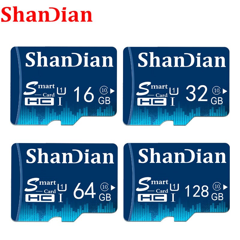 Shandian Micro Sd Geheugenkaart 8Gb 16Gb 32Gb Mini Sd 128Gb 64Gb Micro Sd-kaart cartao De Memoria 64Gb Tf Card Met Gratis Adapter