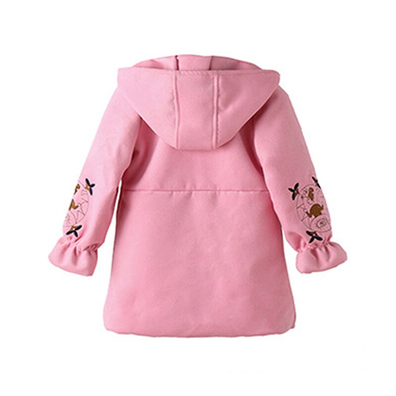 Girls Spring And Autumn Jacket Children Woolen Coat Embroidery Girl Coat Slim Red Jacket For Girls Clothes Cotton Jacket