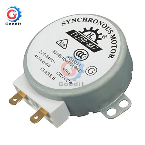 AC220V-240V CW/CCW Microwave Turntable Turn Table Sincrono Synchronous Motor 4RPM TYJ50-8A7 Vertical Turntable Motor d shafted 7