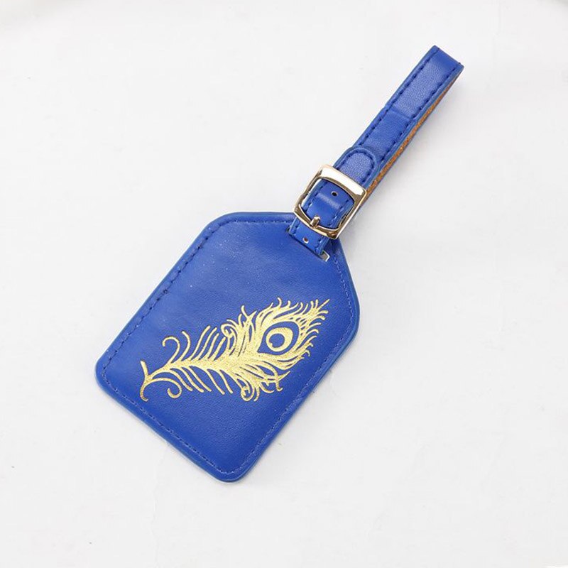 Travel Accessories stamping Luggage Tag Women Portable PU Leather Label Suitcase ID Address Holder Baggage Boarding: 3