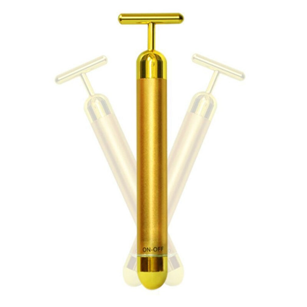 Gold Stick T-Type Electric Gold Beauty Stick Face-Lifting Tool Facial Massage Stick Beauty Instrument V Face Meter