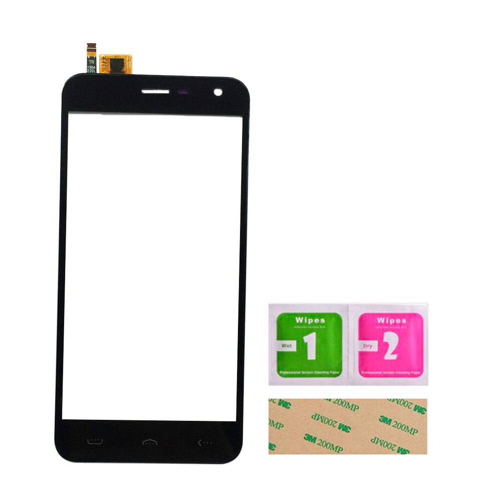Panel táctil móvil para Homtom HT3 pantalla táctil de cristal para Homtom HT3 Pro pantalla táctil de cristal frontal 5,0 "herramientas 3M pegamento: Black No Tools