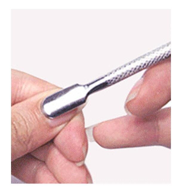 Nyttig 1pc kutikula pusher fjerner rustfritt stål neglerenser manikyrverktøy