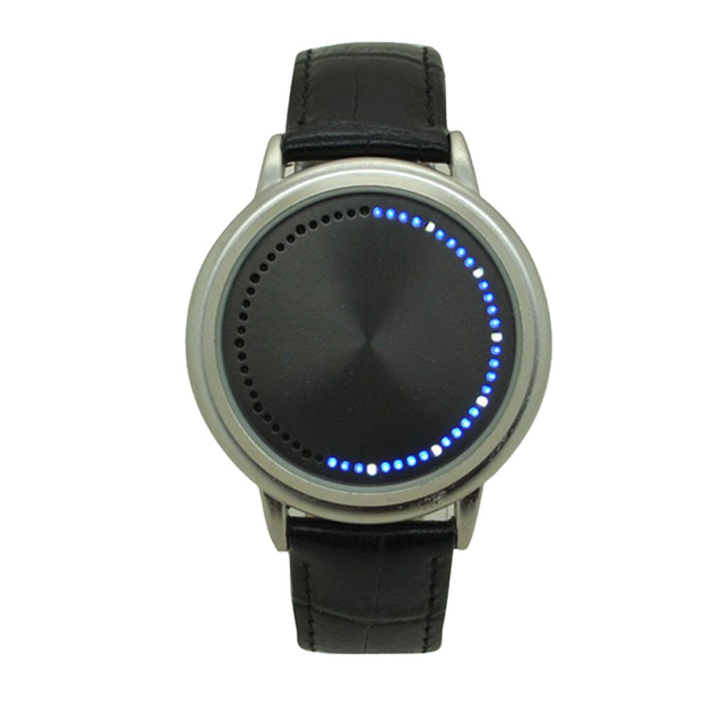 Unique Personality Digital Wrist Watches Men electronic Sport Watch Alarm Date Week Display LED montre reloj relogio Clock: Black 