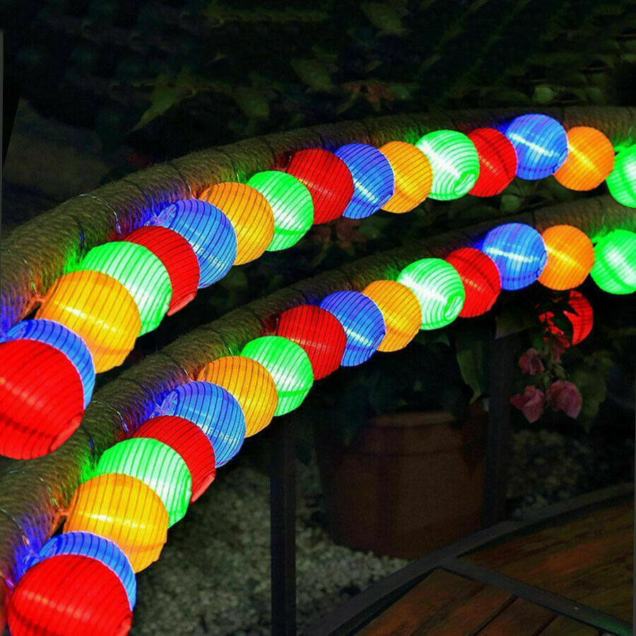 Solar-Led-Licht Wasserdichte LED Solar Power Chinesische Laterne Fee Lichterketten Garten Party Lampe Für Hochzeit Straße Girlande