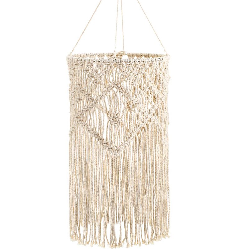 Handgeweven plafondlamp in bohemian stijl, lampenkap voor slaapkamer en badkamer, warm wit