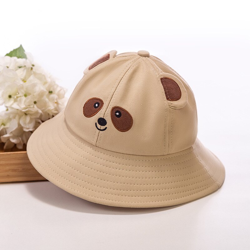 Summer Children&#39;s Bucket Hats UV Protection Sun Hat Women Outdoor Beach Vacation Camping Panama Cap Fishing Hat for Kids: Khaki / S