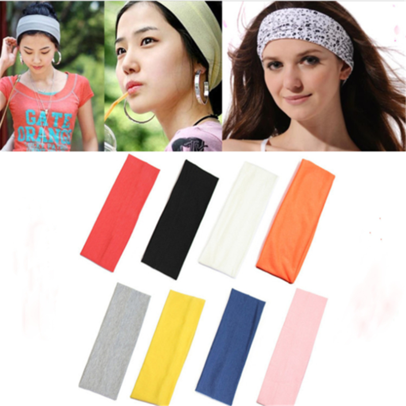 Banda para el sudor Diadema Elasticidad Bandas para el sudor Banda elástica para el cabello Seguridad deportiva Yoga Baloncesto Gimnasio Deporte para hombres y mujeres