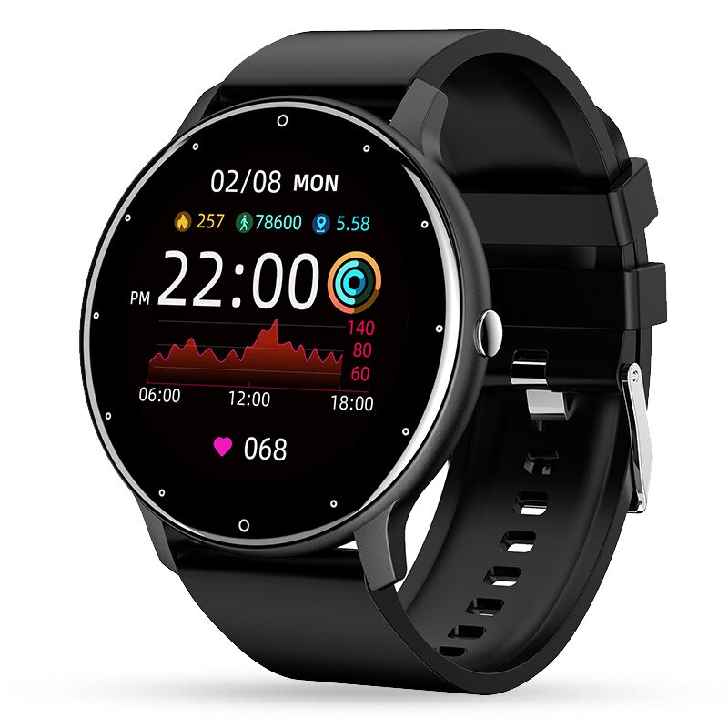 neue Männer Clever Uhr Frauen Herz Bewertung Blutdruck Multifunktionale Damen Sport Uhr IP67 Wasserdichte Smartwatch: Schwarz
