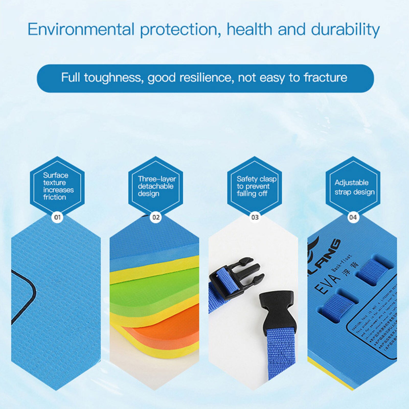 Products Solid Colors Training Swimming Kickboard EVA Thickened Adult Children General Water Kick Board