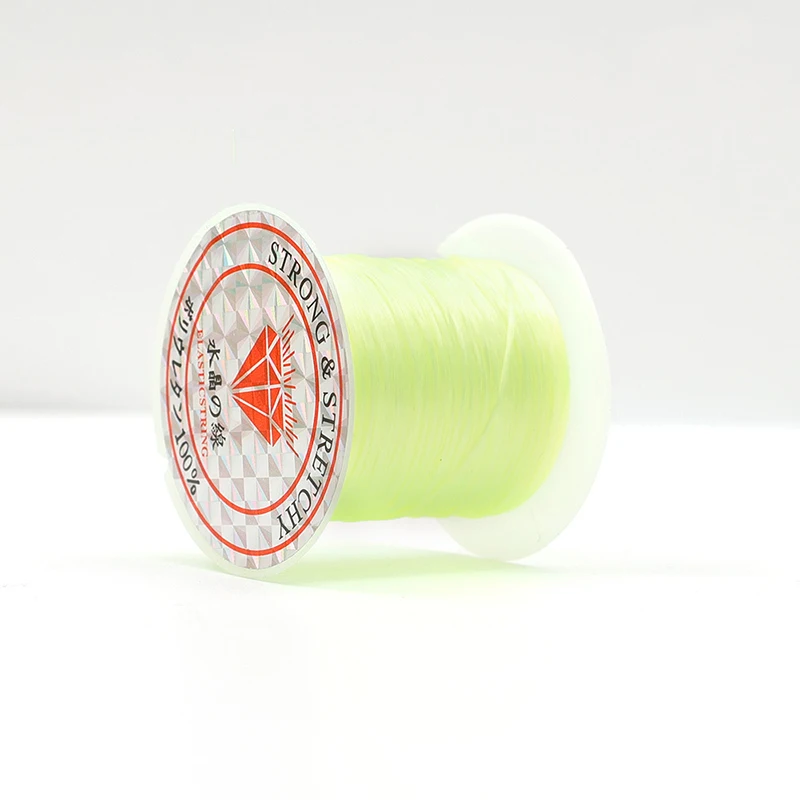 10M/rollo de pulseras de cordón de cuentas de cristal elástico fuerte, línea de goma elástica, cuentas de joyería, collar de hilo, cordones para hacer bricolaje: LlAVENdeR