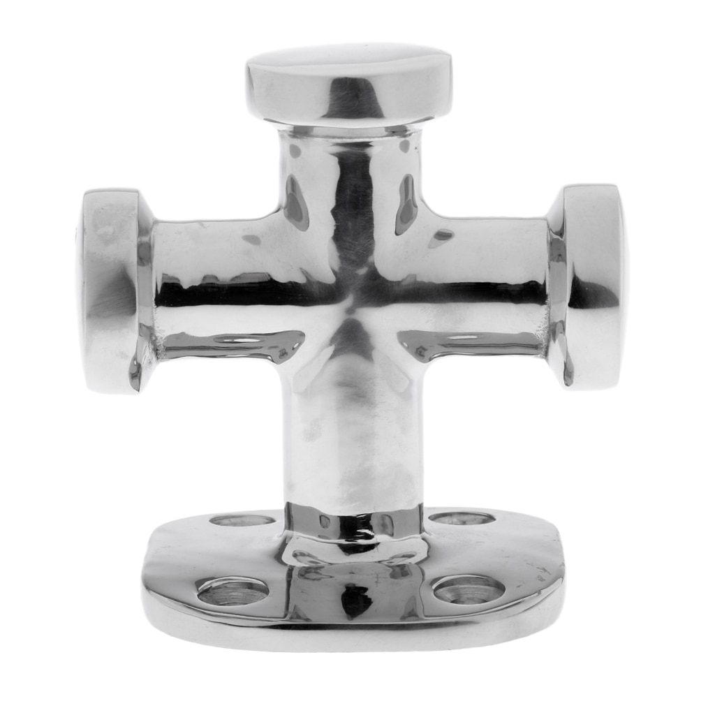 Premium Marine Grade 316 Stainless Steel Single Cross Bollard Boat Anchor Deck Rope Cleat Hardware Accessories