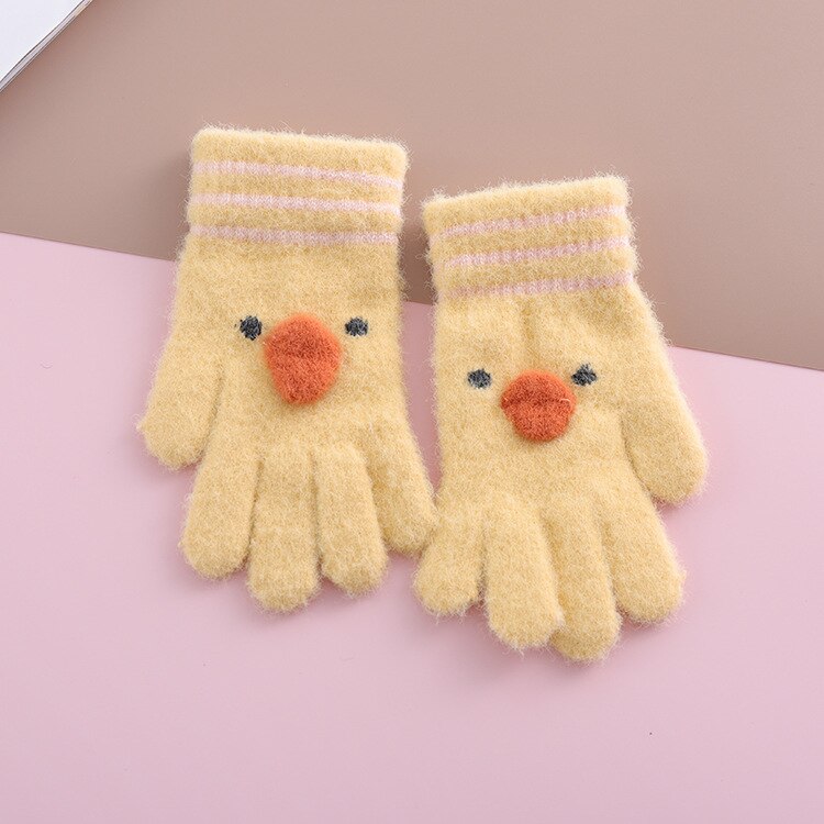 3 ~ 5Y Winter/Herfst Kinderen Warme Handschoenen Kids Vingers Super Zachte Gebreide Jongens Handschoenen Carton Meisjes handschoenen Voor Kids