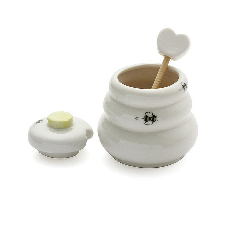 Delicate Honey Pot With Honey Dippers MEANT TO BEE Ceramic Honey Pot Birthday Wedding Party Favors Beautiful Packing