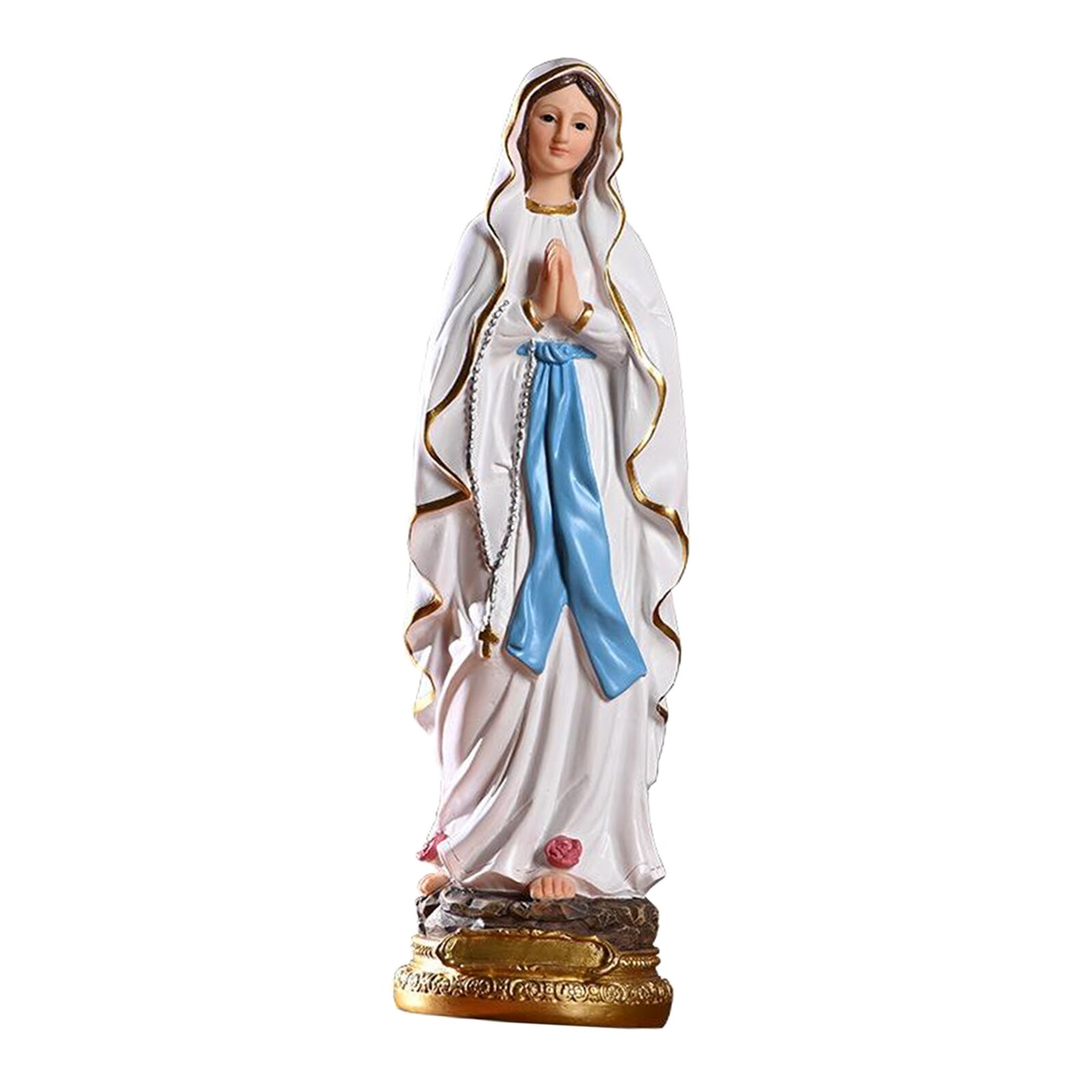 Roman Catholic Sculpture Our Lady of Lourdes Virgin Mary Statue 30cm Height