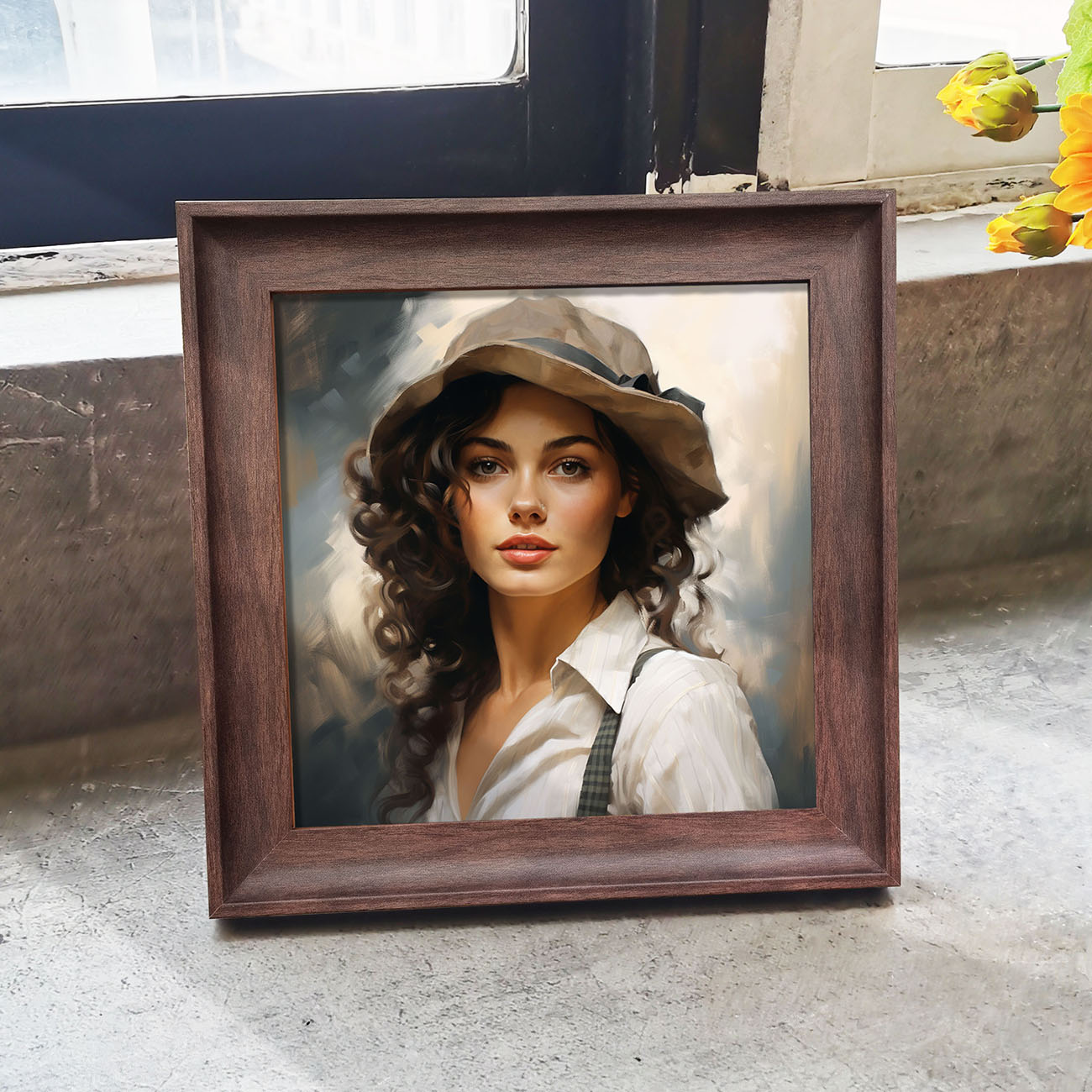 Marcos de fotos de madera Vintage para pared, soporte de Marco de imagen clásico para decoración de fotos, conmemorativo, 10x15, 20x20, 20x25cm: 16 pulgadas / YELLOW