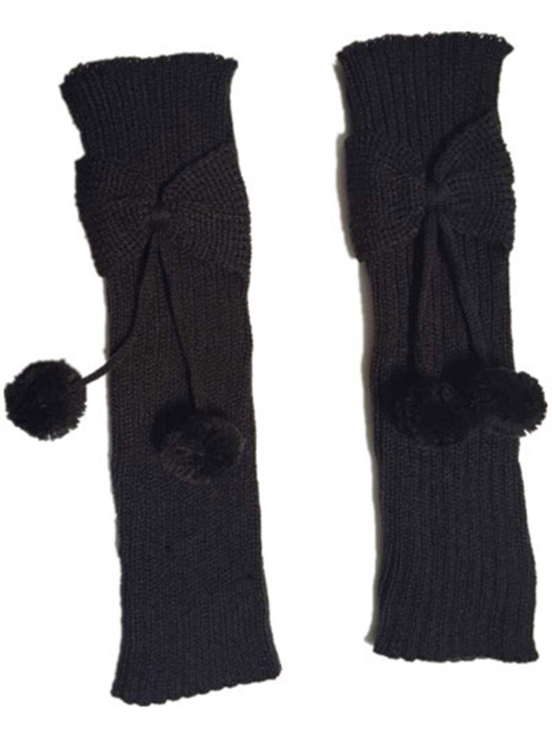 Calentadores de piernas de neón para niños, medias de bota con lazo de punto, bota de bola, bota linda, calentadores: Gris oscuro