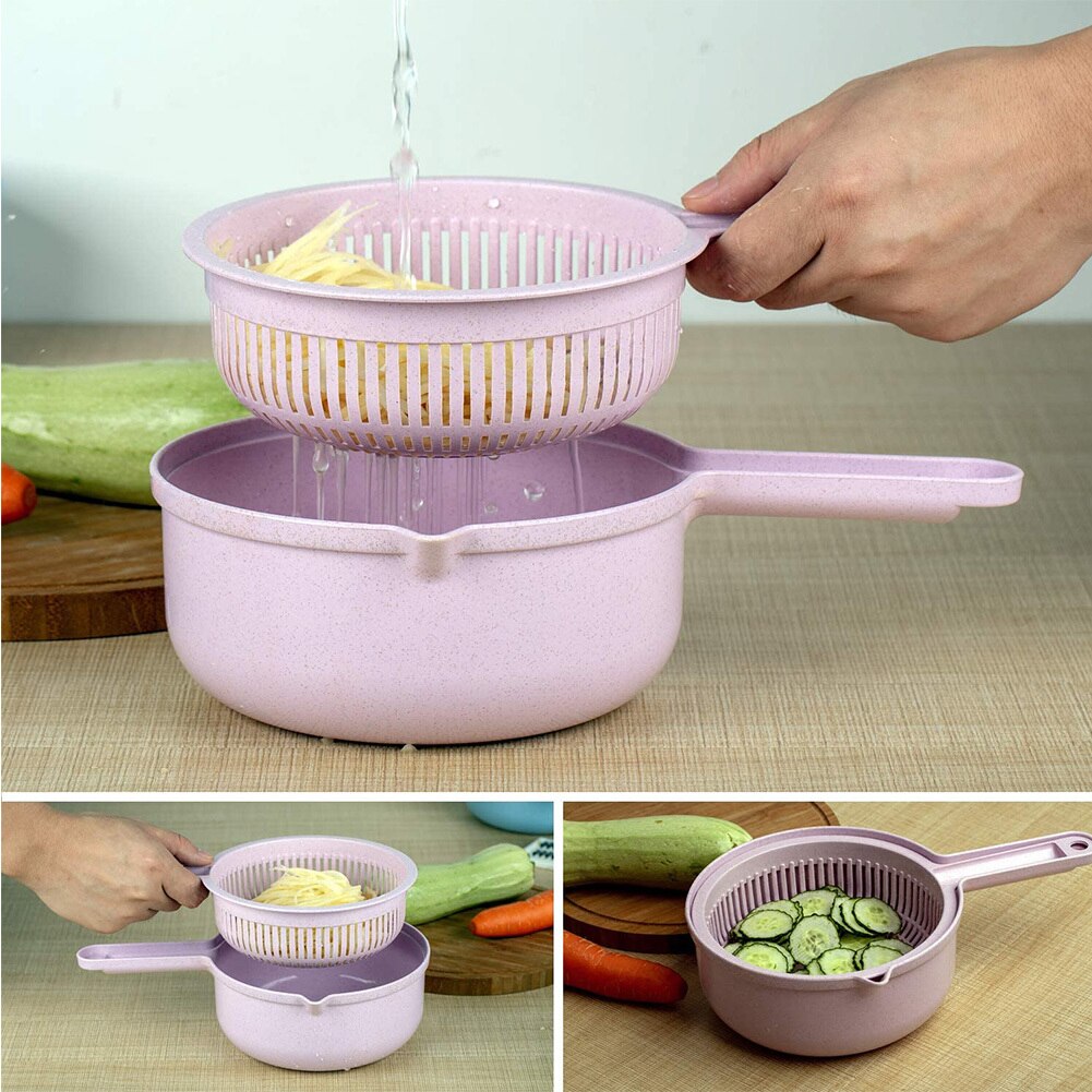 Groente Mandoline Slicer 10 In 1 Groente Spiralizer Cutter En Shredder Keuken Tool Multipurpose Julienne Furit Rasp